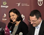 Joanna Mucha, Minister Sportu i Turystyki podczas inauguracji projektu edukacj żeglarskiej ENERGA Sailing j_mucha_w_topolnicki.jpg